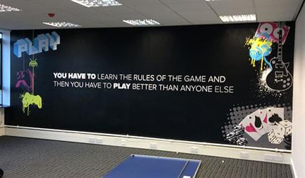 Search Laboratory Wall Graphic Design